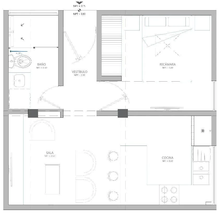 Plano del Departamento Honduras antes de la remodelación